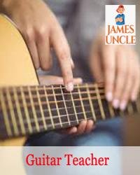 Guitar teacher Mr. Gyanomay Ghosh in Nonachandanpukur